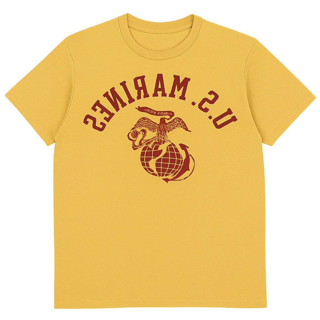 Taxi Driver Yellow US Marines T Shirt